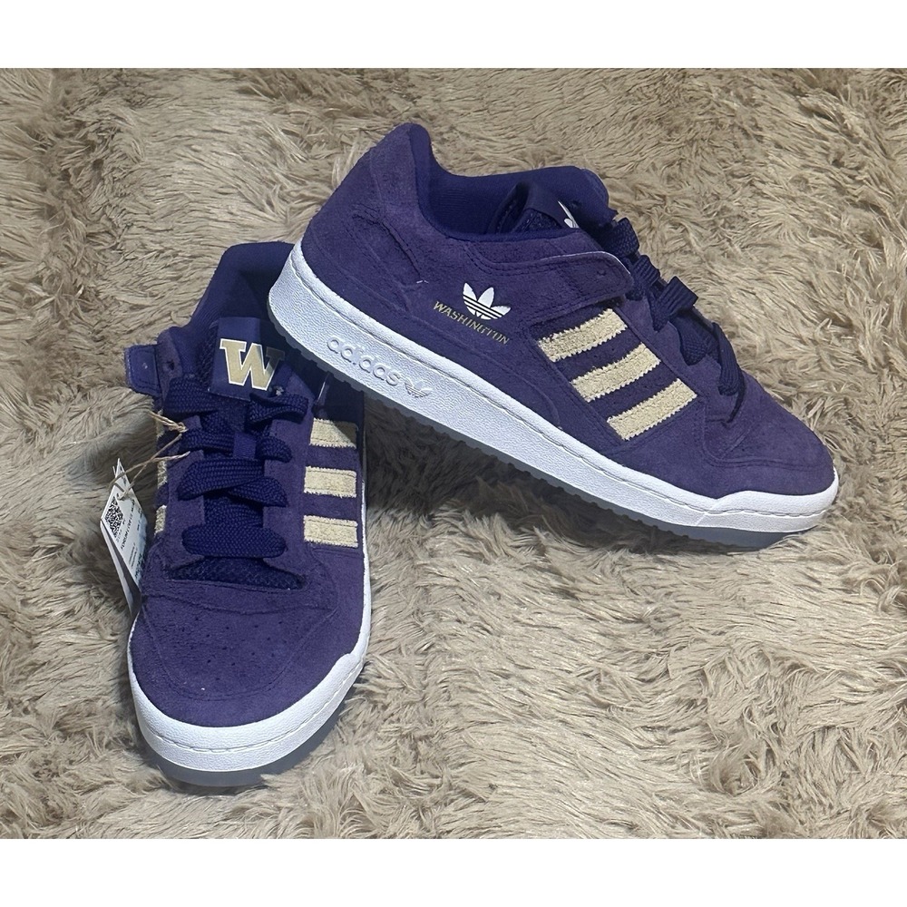 US Men's Size 10 - NCAA x Adidas Forum Low "Washington Huskies" HQ7474, NWT